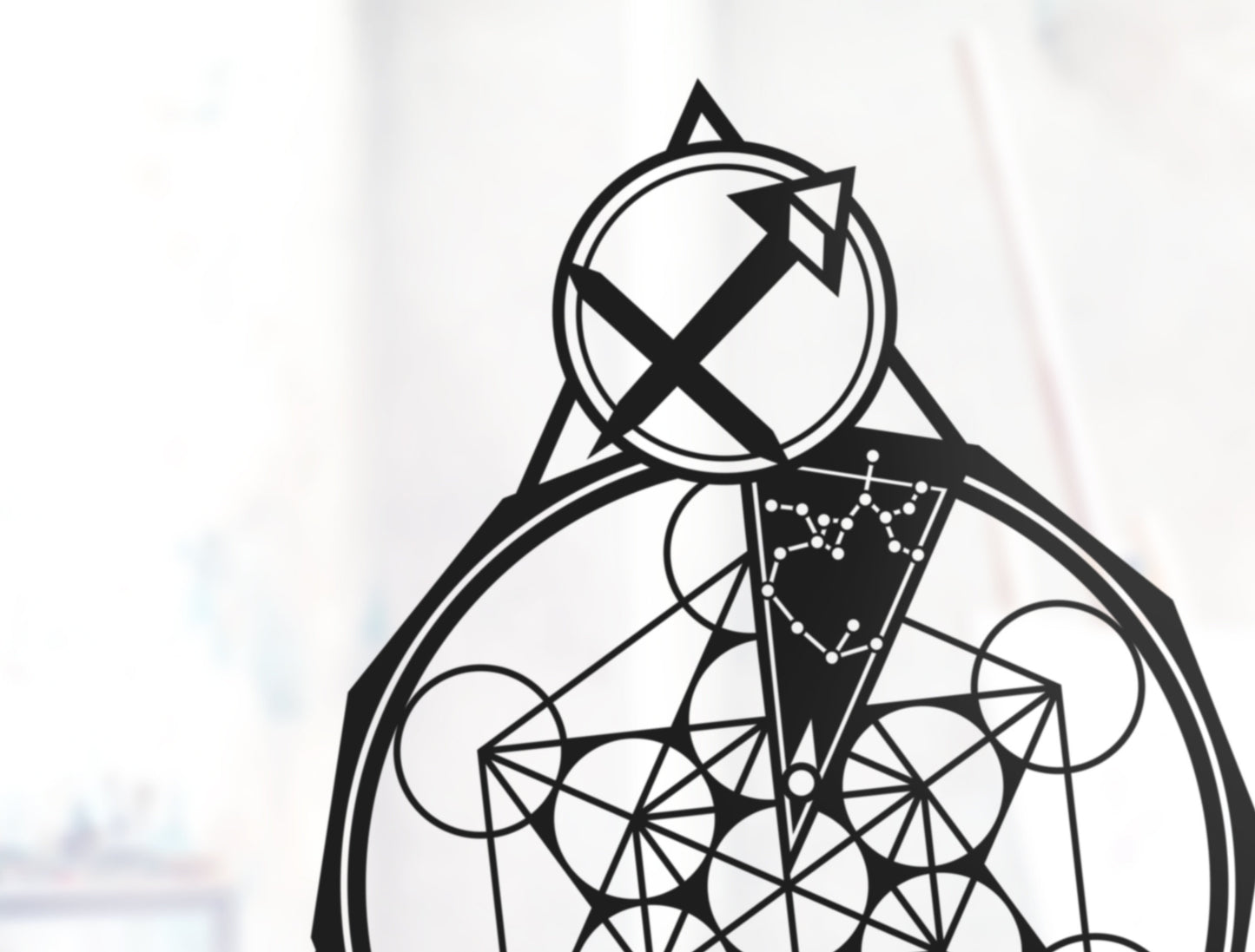 UNFRAMED Sagittarius Zodiac paper cut art