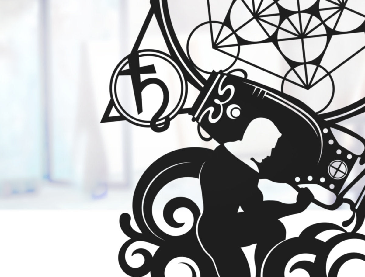 UNFRAMED Aquarius Zodiac paper cut art