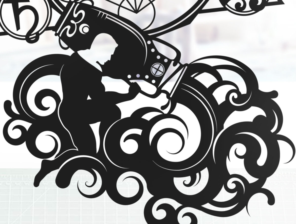 UNFRAMED Aquarius Zodiac paper cut art