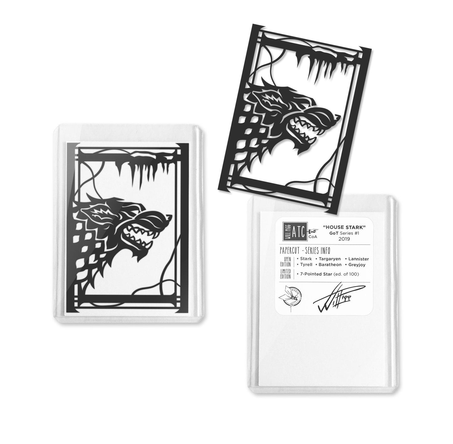 ACEO Card, Game of Thrones hand cut paper