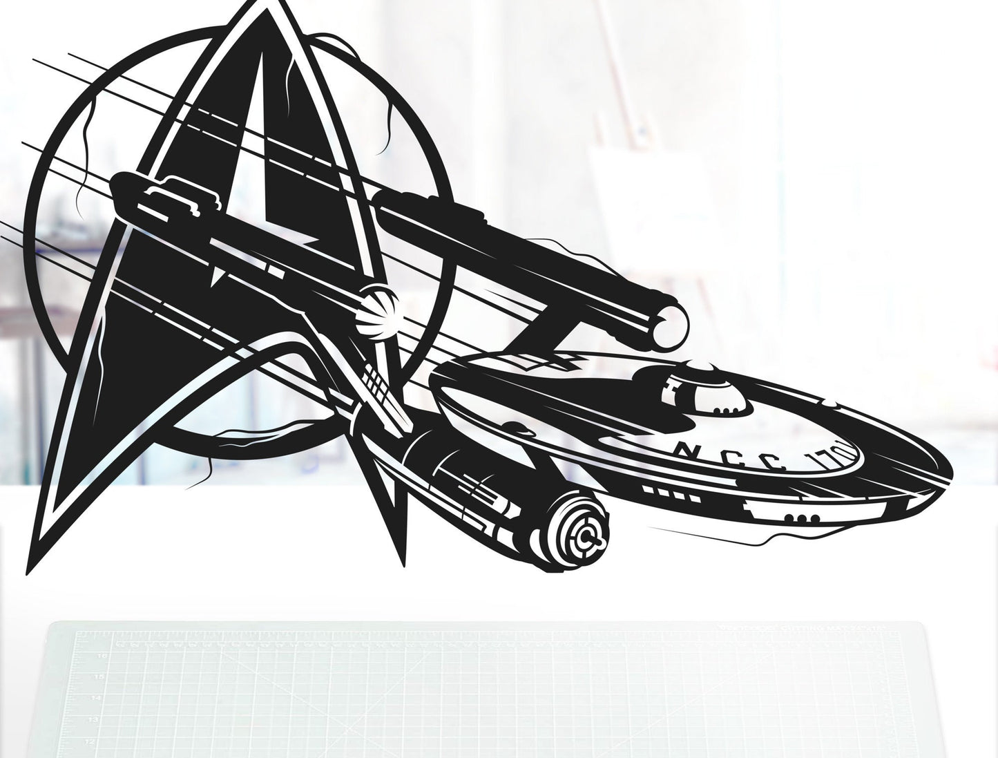 UNFRAMED Enterprise - Star Trek paper cut art