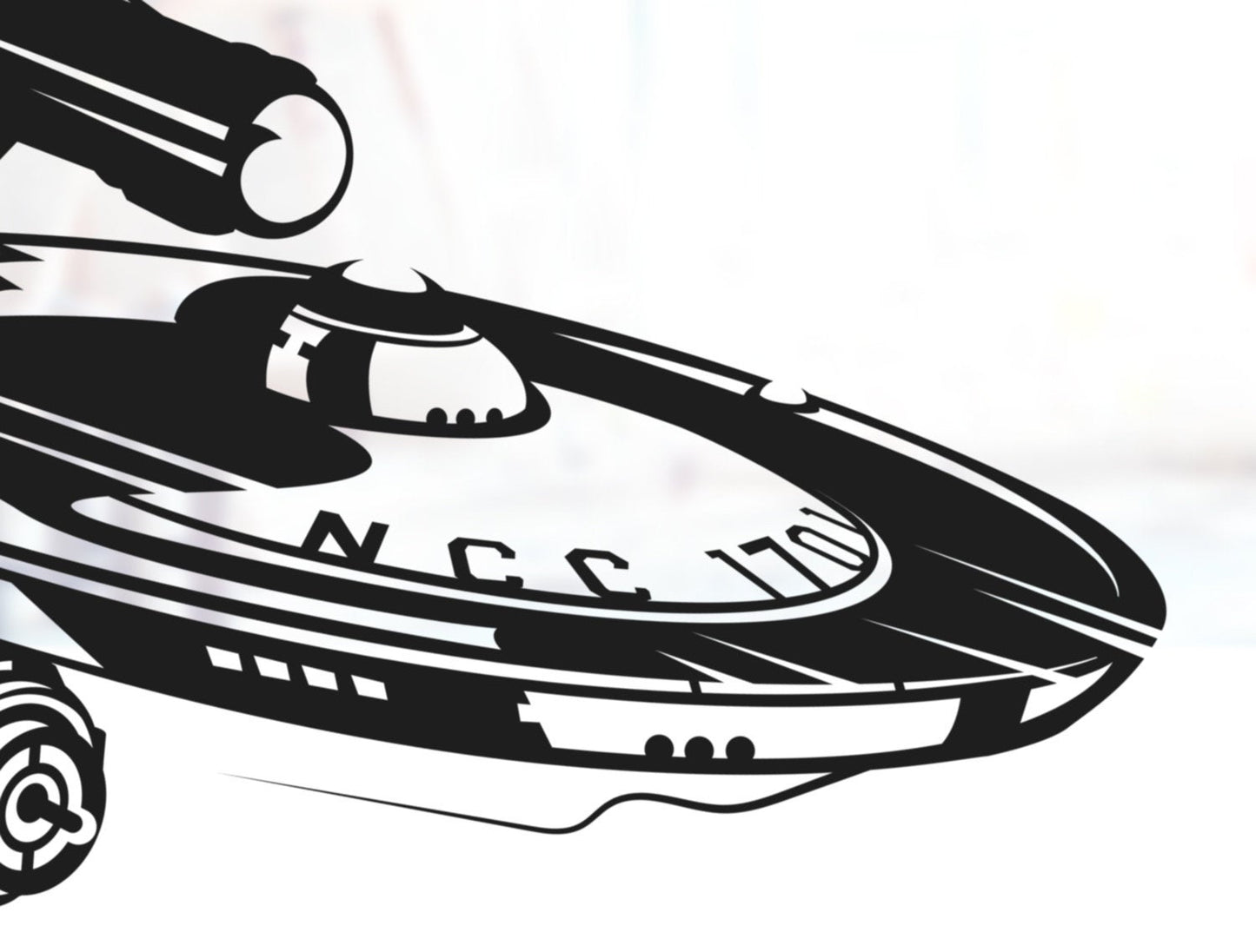 UNFRAMED Enterprise - Star Trek paper cut art