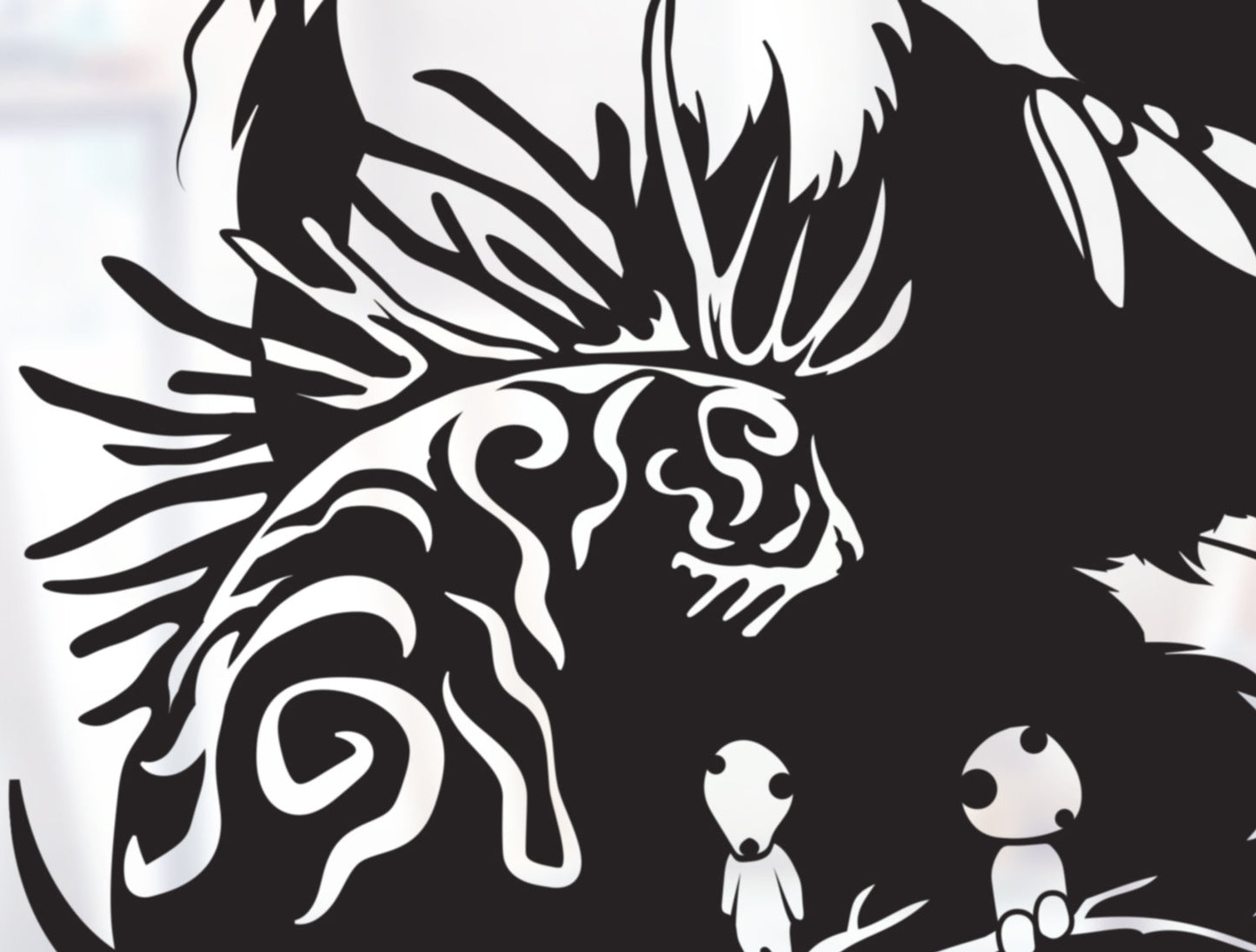 UNFRAMED Princess Mononoke paper cut art