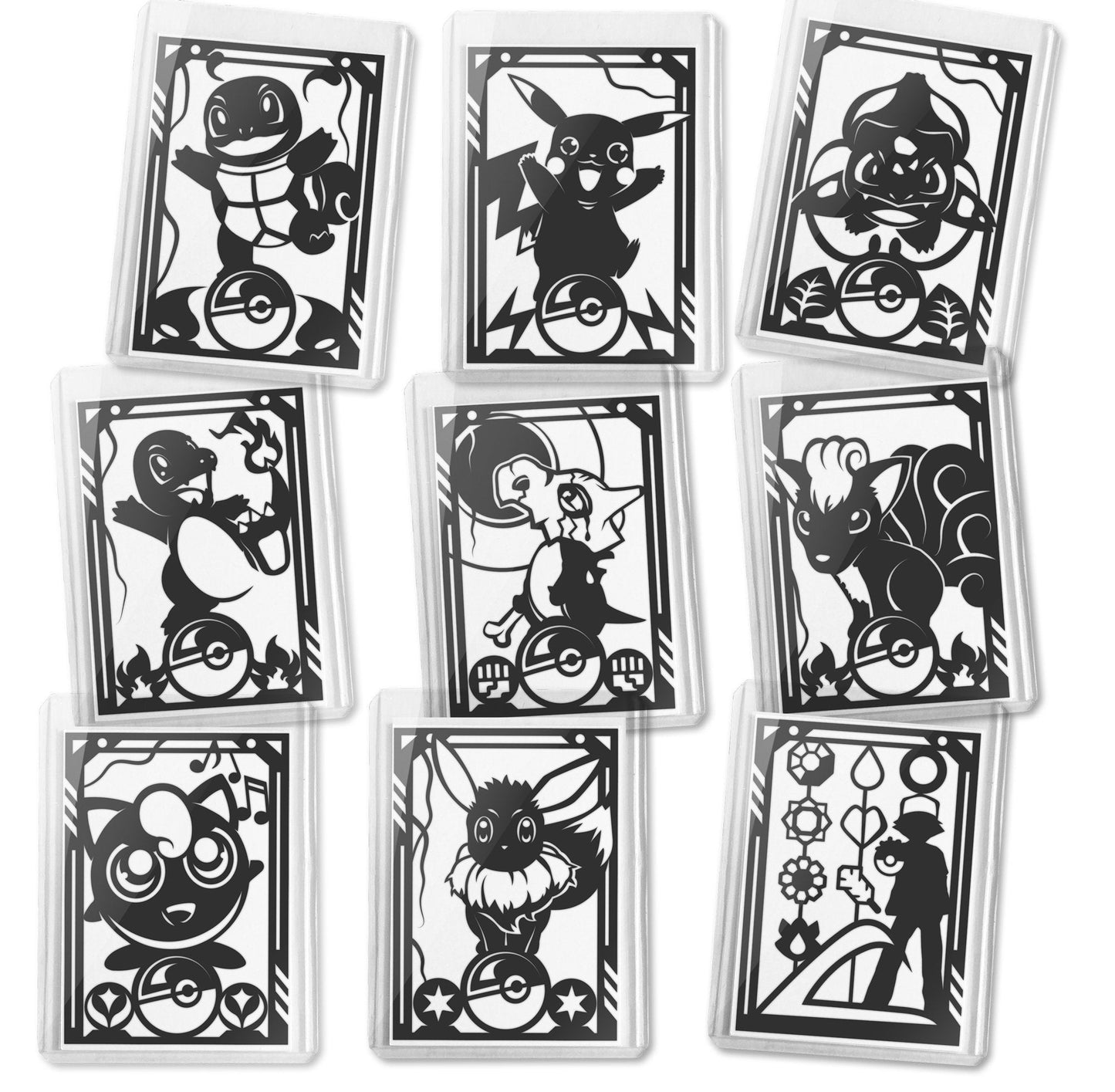 ACEO Card, Pokemon hand cut paper