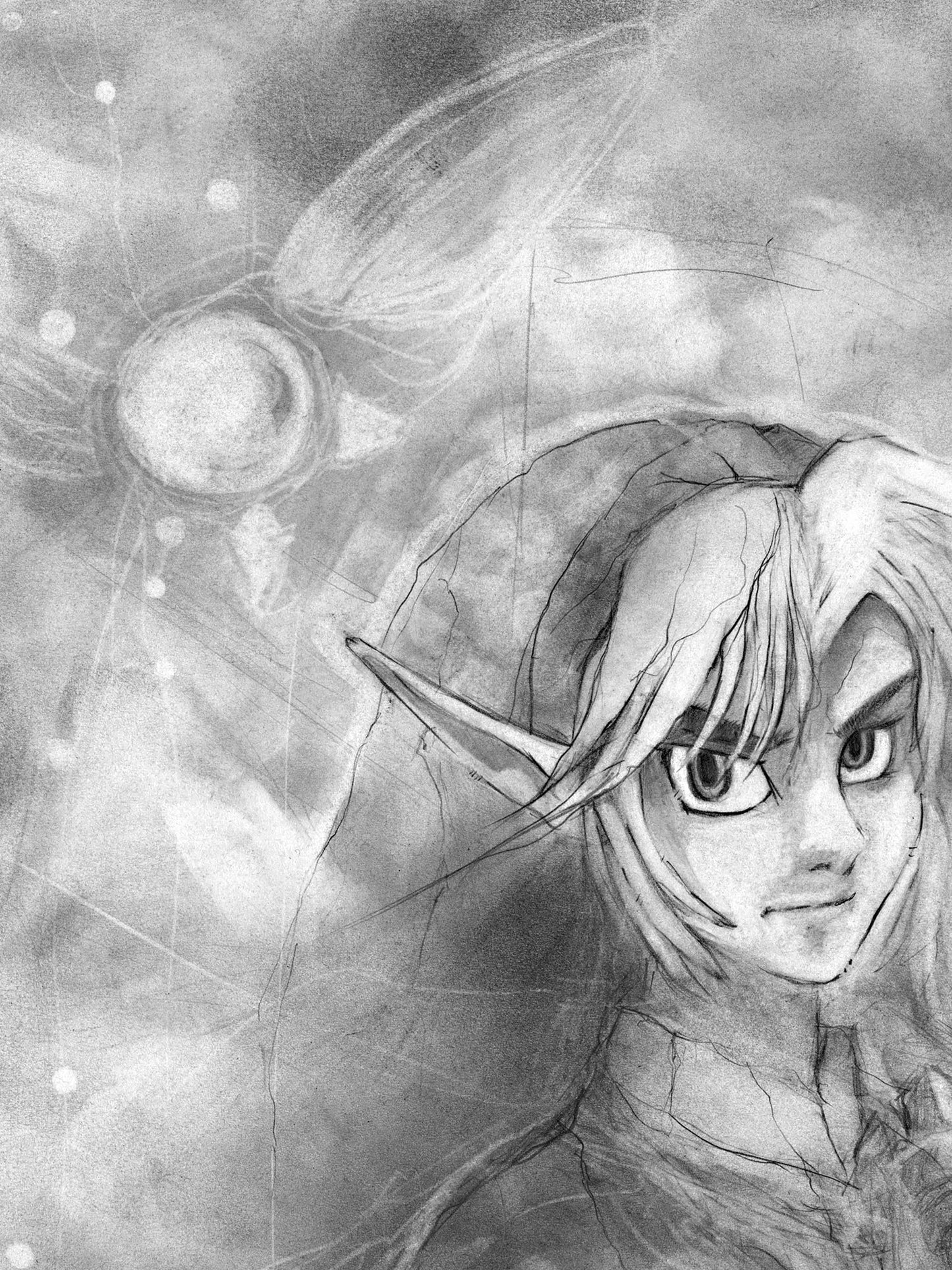 Link - Legend of Zelda Illustration Graphite print