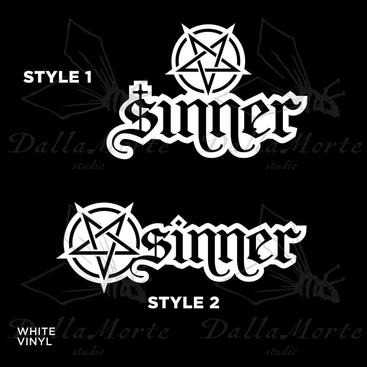 Sinner Pentagram Pentacle Vinyl Decal Sticker Vinyl Car Decal Laptop Sticker Water Bottle Sticker Occult Sticker Die Cut Sticker