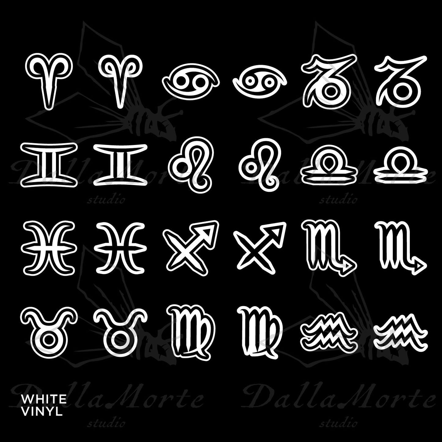 Zodiac Vinyl Decal Sticker Vinyl Car Decal Laptop Sticker Water Bottle Sticker Astrology Decal Star Sign Symbols Zodiac Sticker