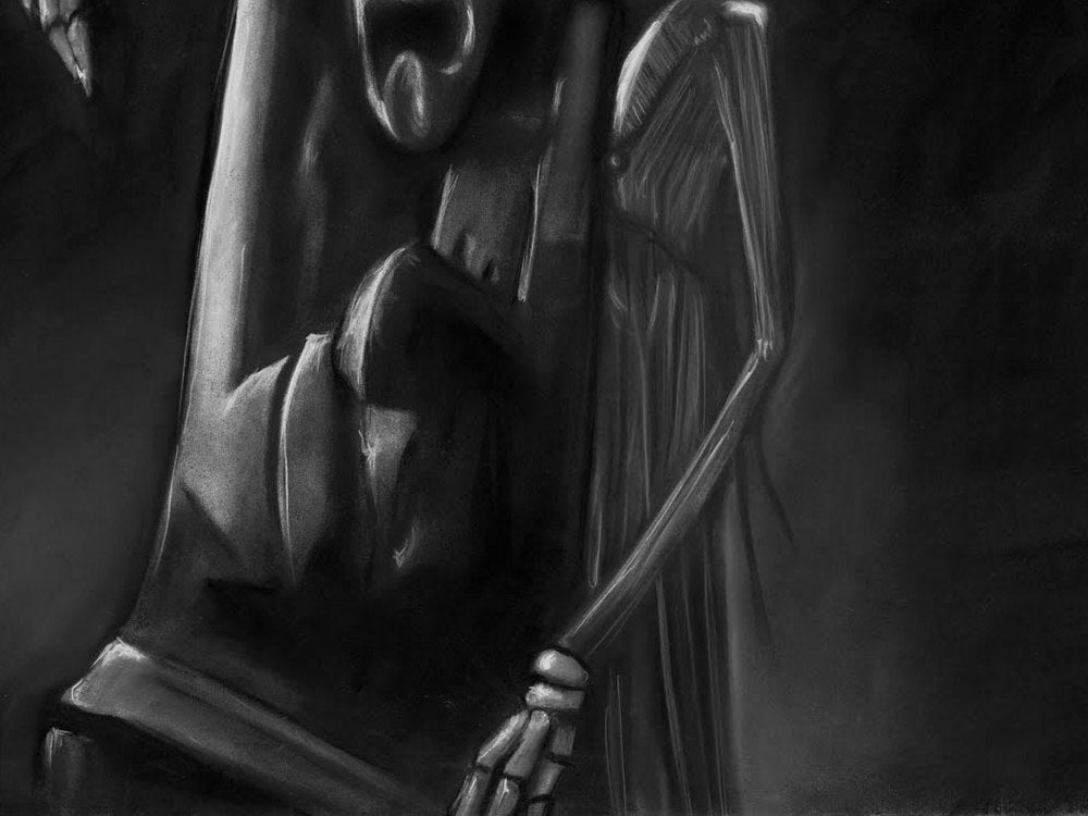 Nightmare Before Christmas Jack's Lament Charcoal art print