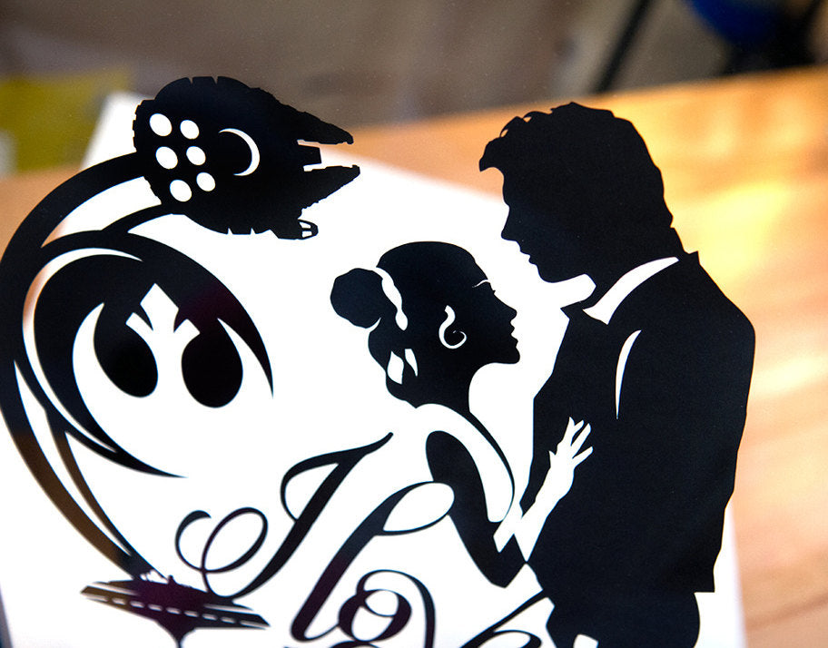 UNFRAMED I Love You I Know - Star Wars paper cut art