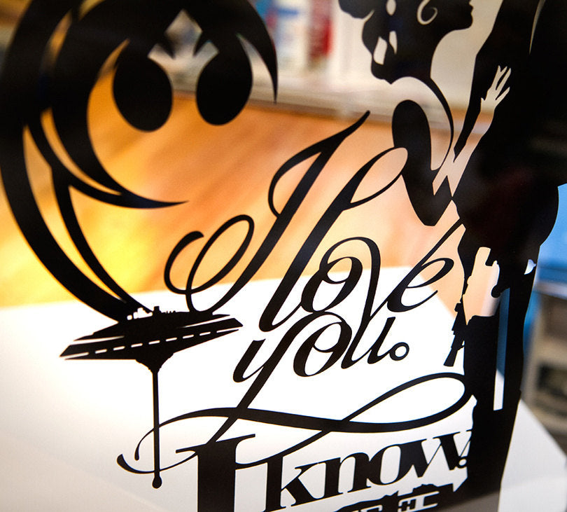 UNFRAMED I Love You I Know - Star Wars paper cut art