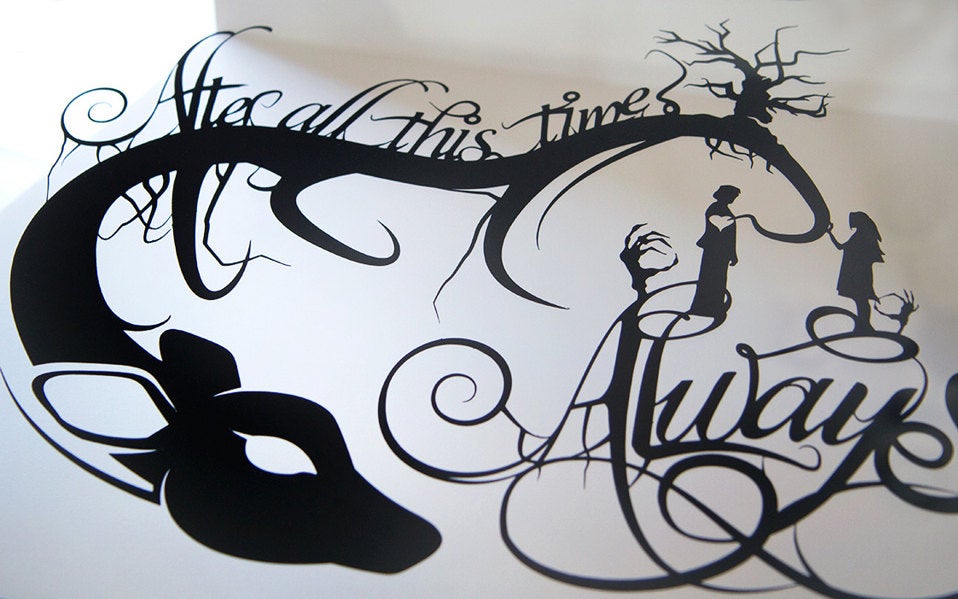 UNFRAMED Harry Potter - After All This Time Always paper cut art