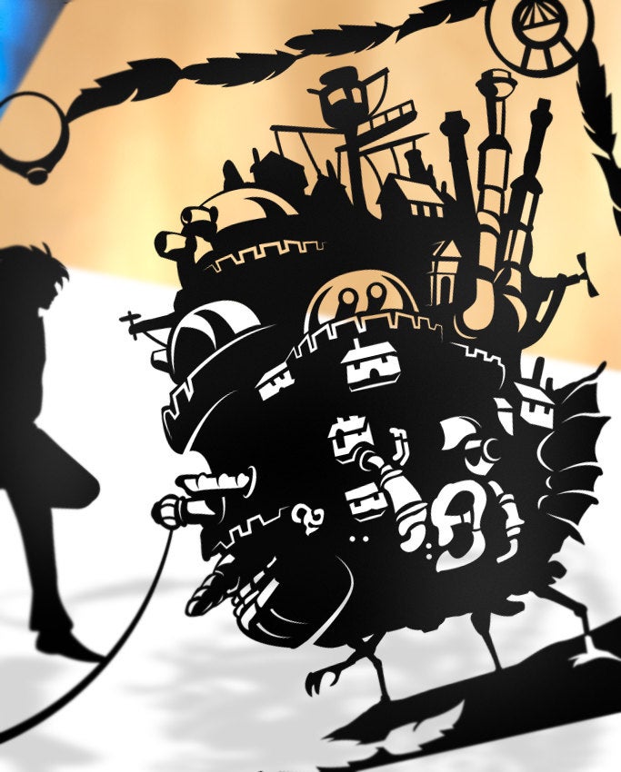 UNFRAMED Howls Moving Castle paper cut art