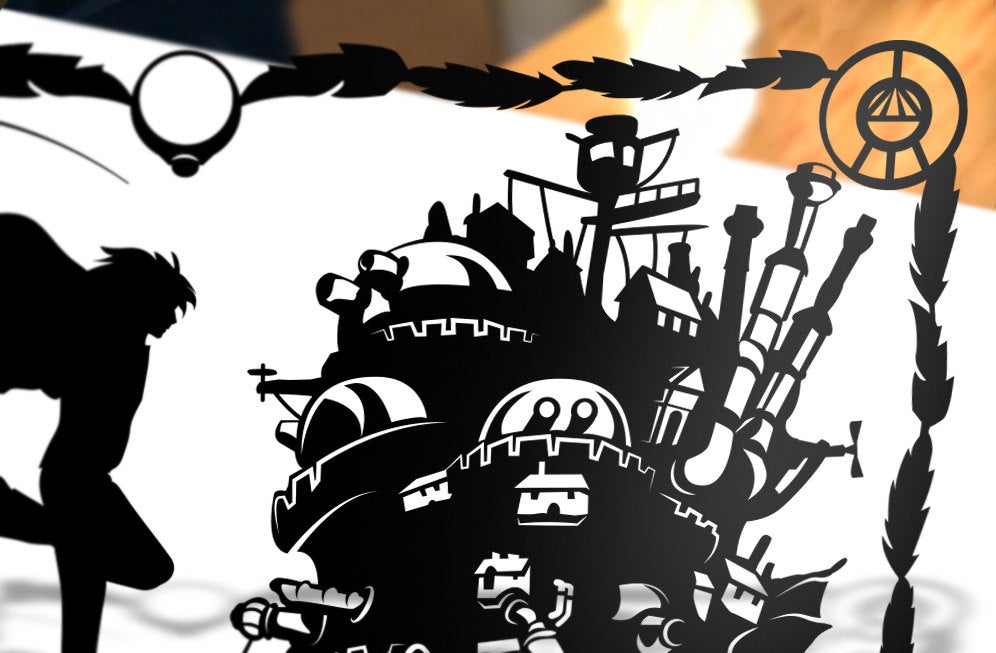 UNFRAMED Howls Moving Castle paper cut art