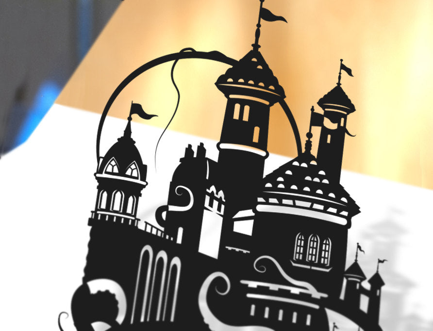 UNFRAMED Little Mermaid - Prince Eric's Castle paper cut art