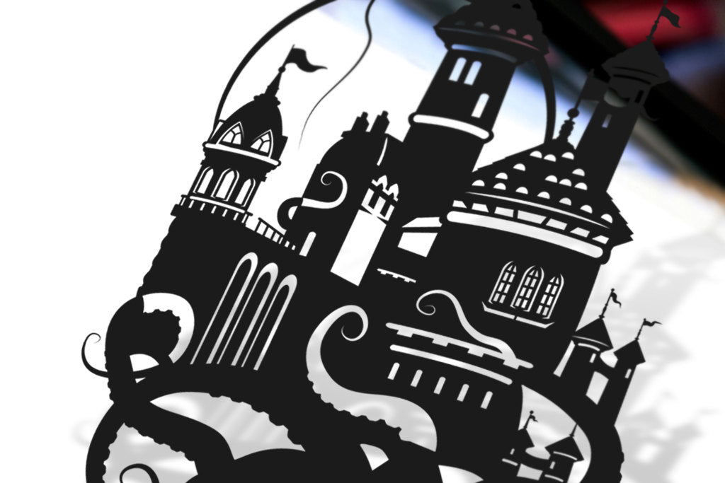UNFRAMED Little Mermaid - Prince Eric's Castle paper cut art