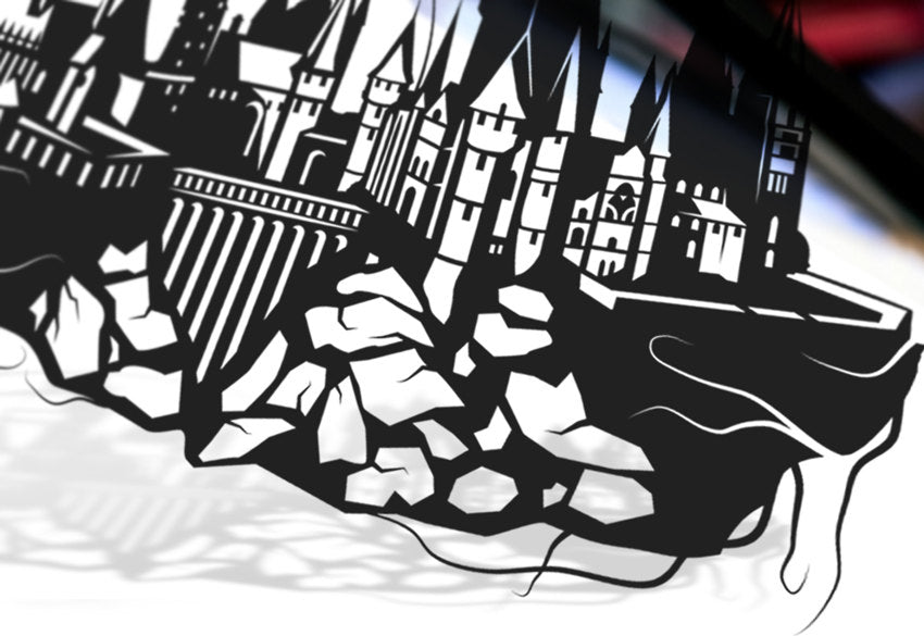 UNFRAMED Hogwarts Castle - Harry Potter paper cut art
