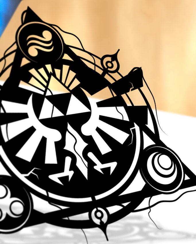 UNFRAMED Legend of Zelda - Hyrule paper cut art