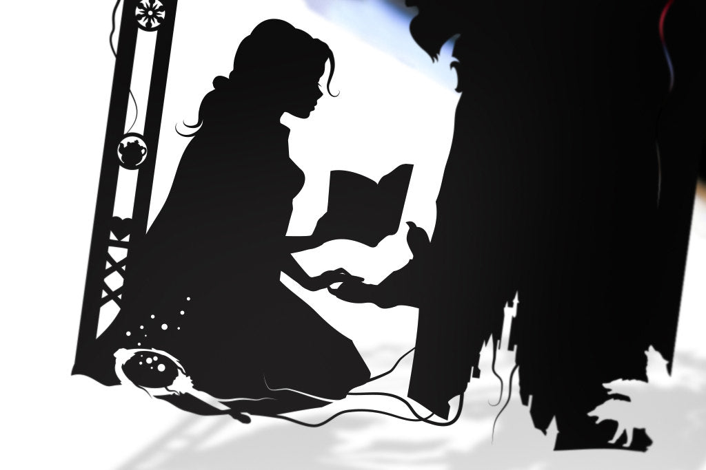 UNFRAMED Beauty and the Beast paper cut art