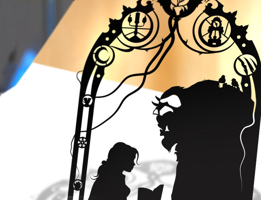 UNFRAMED Beauty and the Beast paper cut art