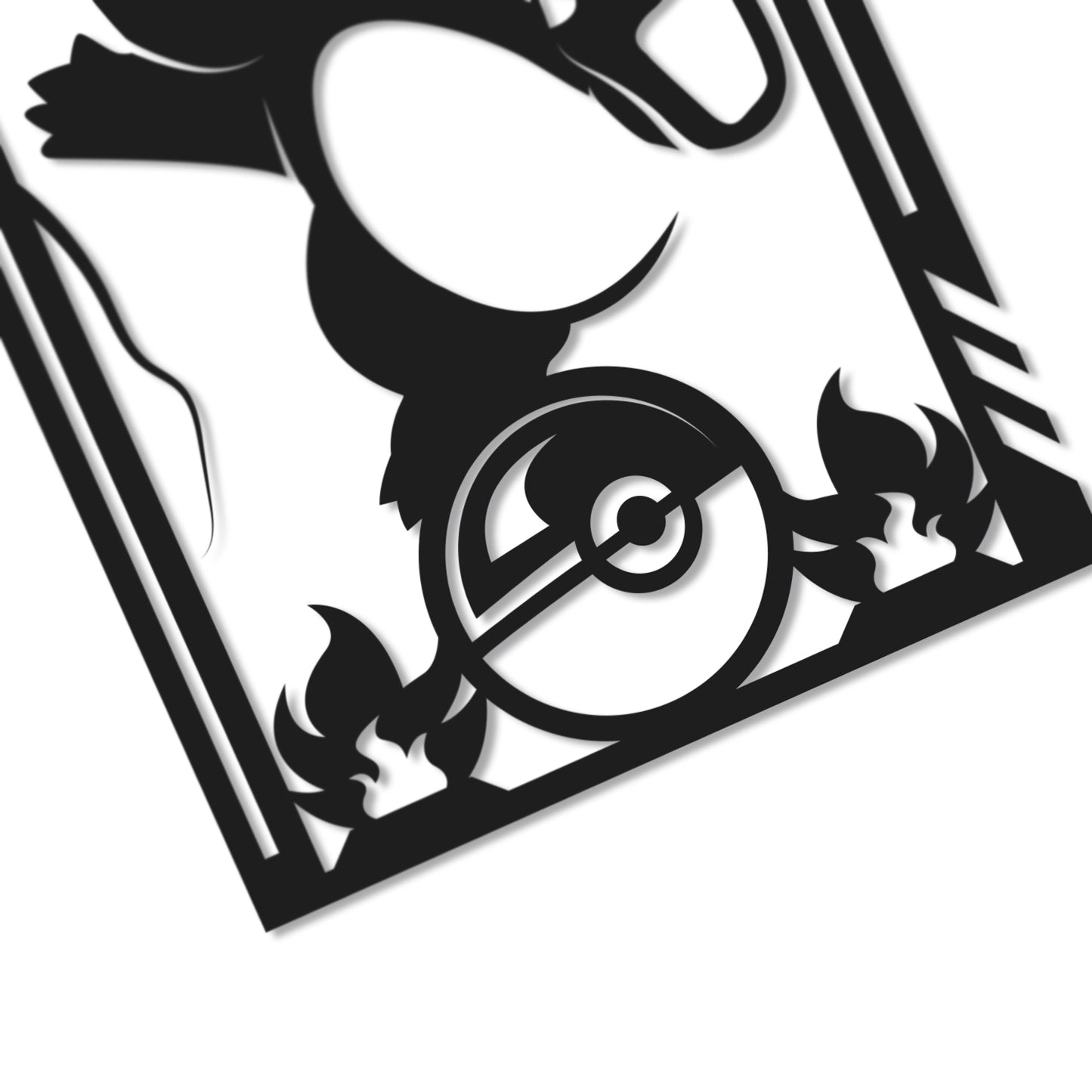 FRAMED Pokemon - Charmander paper cut art