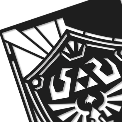 FRAMED Zelda - Hyrule Shield paper cut art