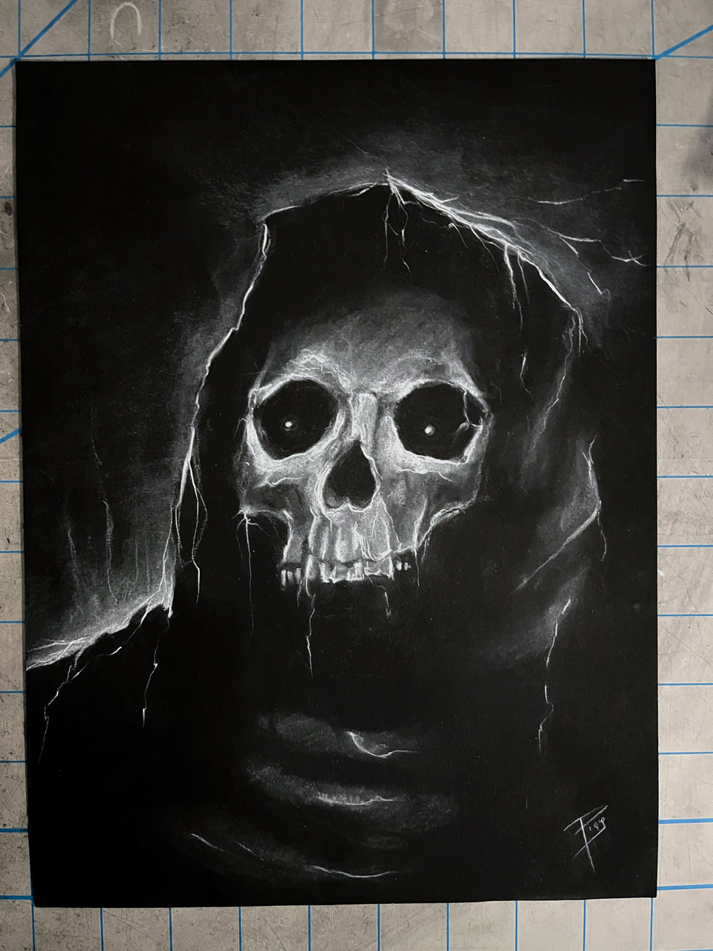 Reaper 1 - Original Charcoal Illustration