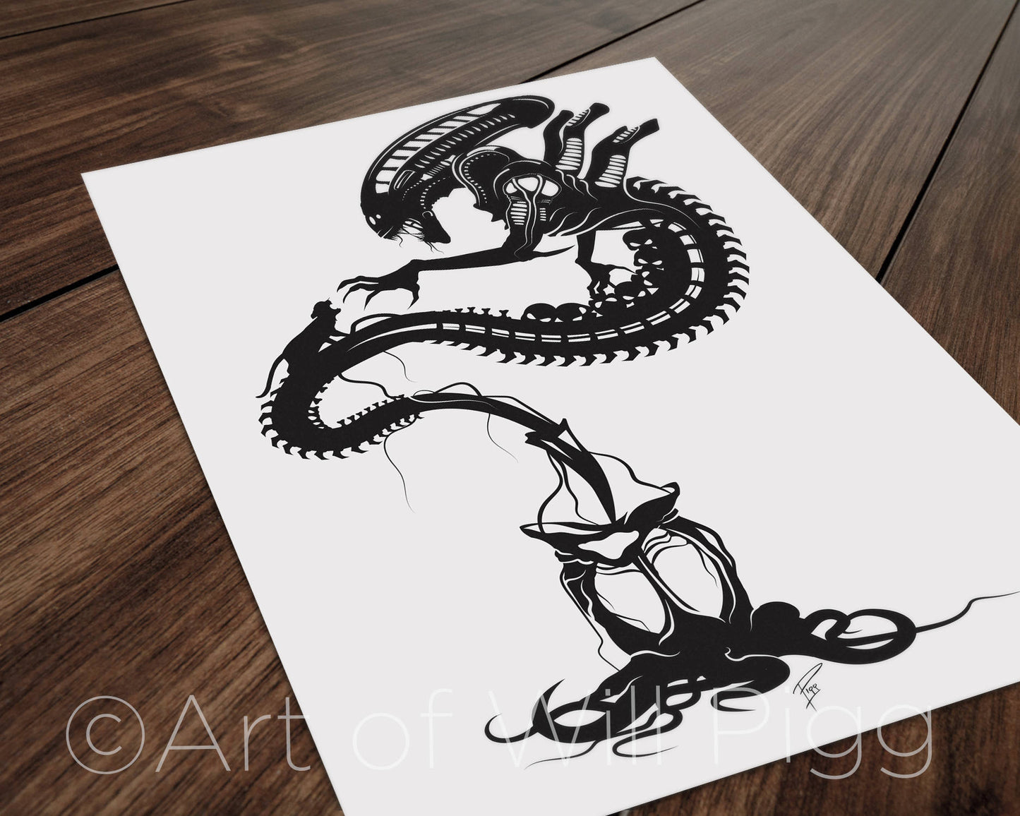 Xenomorph - Alien silhouette art print
