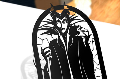 UNFRAMED Maleficent paper cut art