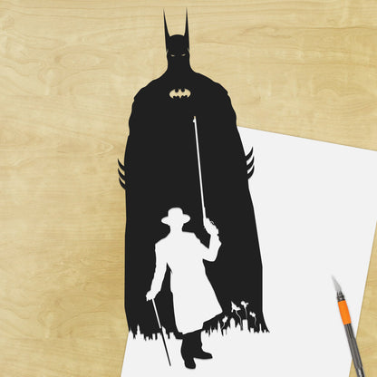 UNFRAMED Gotham Parade paper cut art