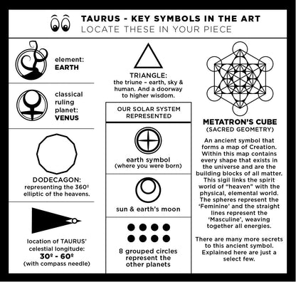 FRAMED Taurus Zodiac - paper cut art