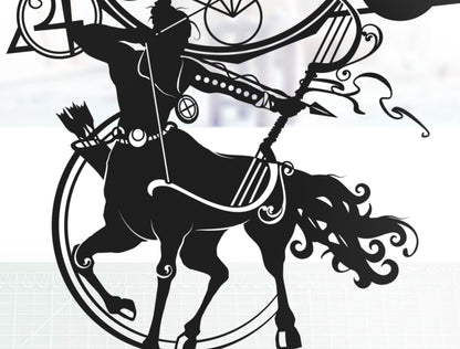 UNFRAMED Sagittarius Zodiac paper cut art