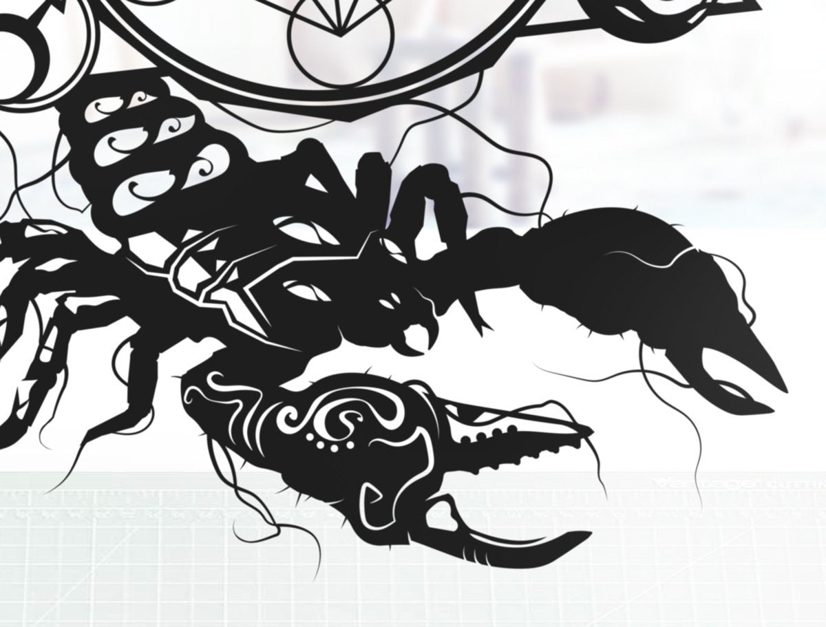 UNFRAMED Scorpio Zodiac paper cut art