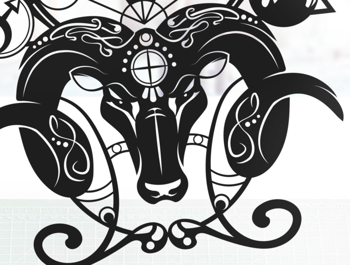 UNFRAMED Aries Zodiac paper cut art