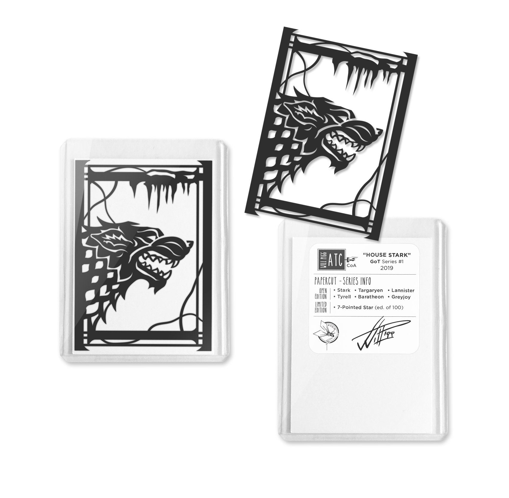 ACEO Card, Game of Thrones hand cut paper ACEO Card, Game of Thrones hand cut paper