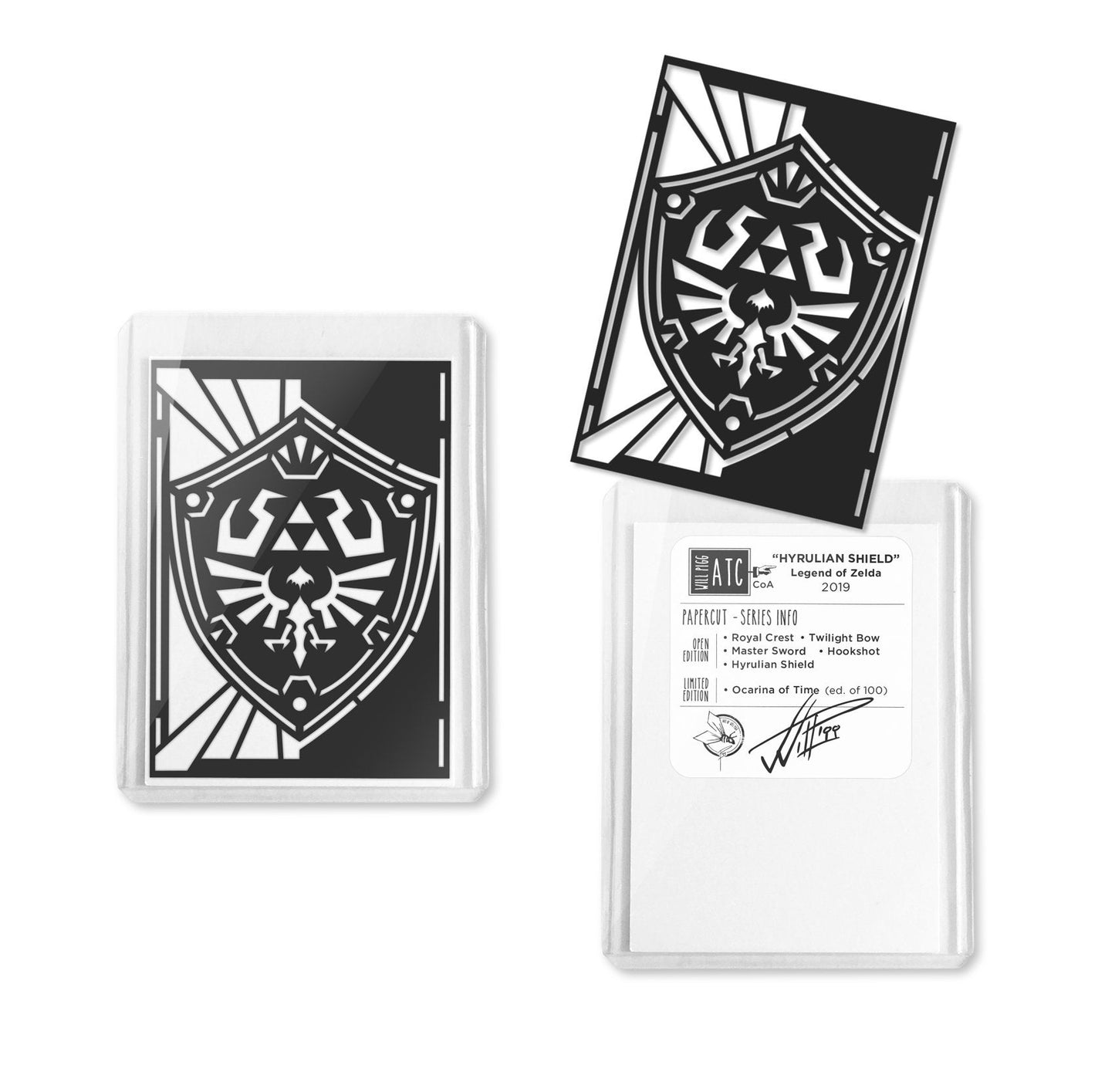 ACEO Card, Legend of Zelda hand cut paper