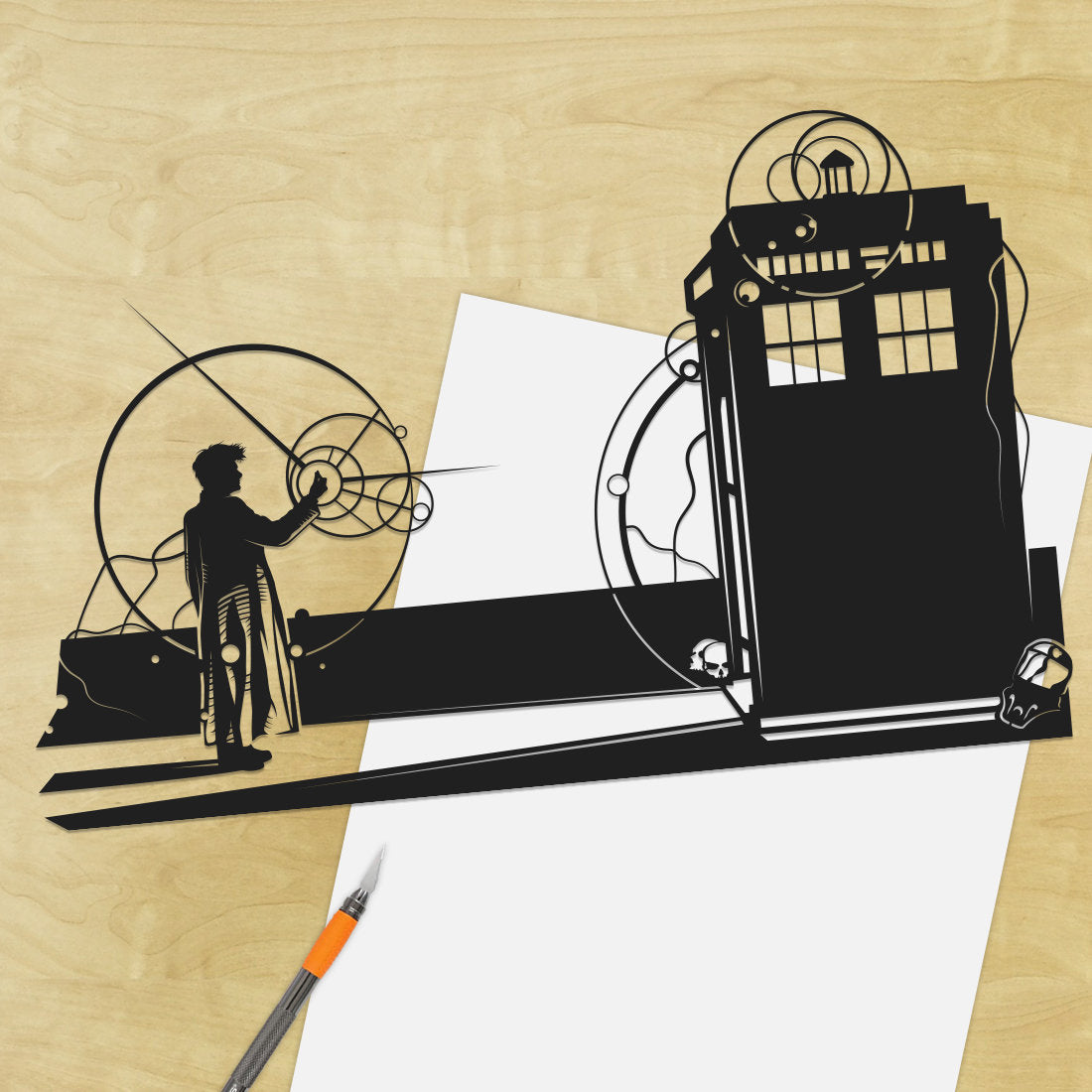 UNFRAMED Doctor Who - Snap paper cut art