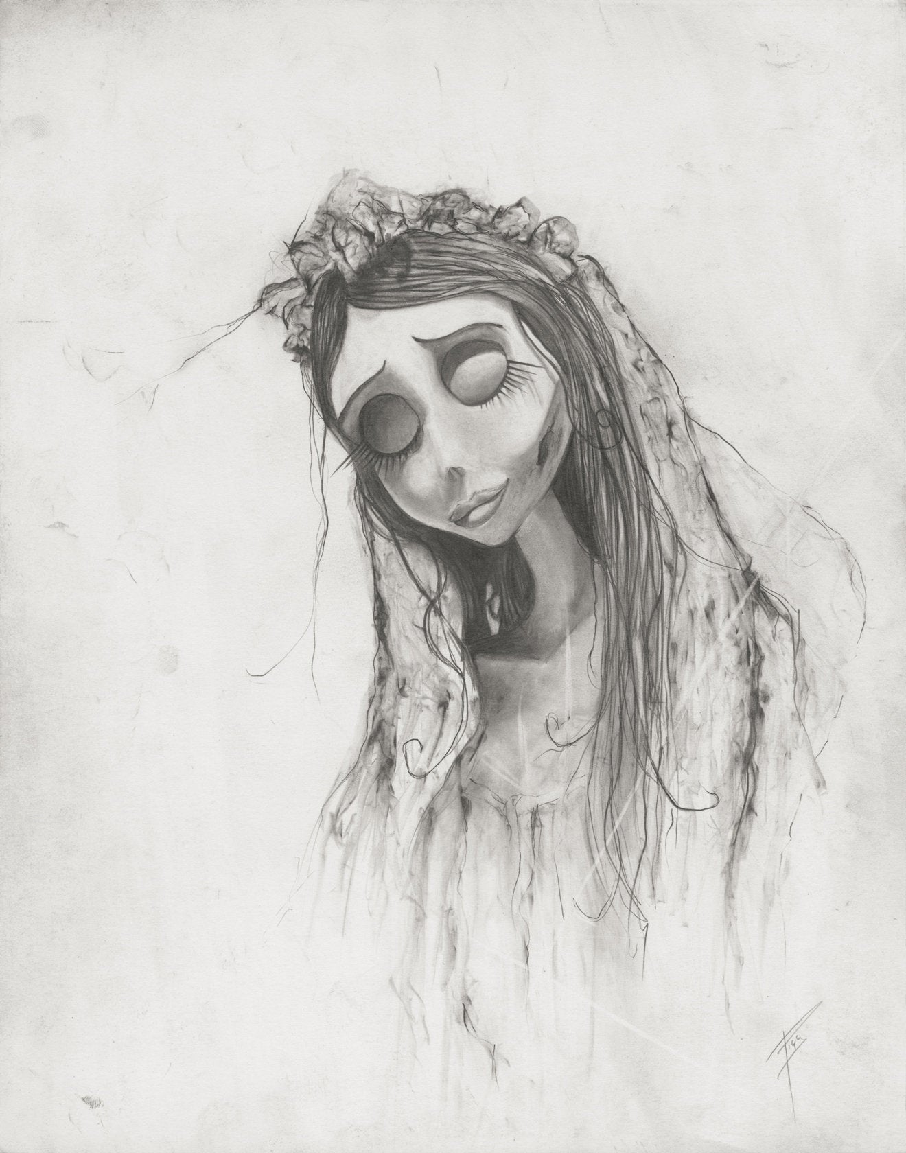 Corpse Bride - Emily illustration print