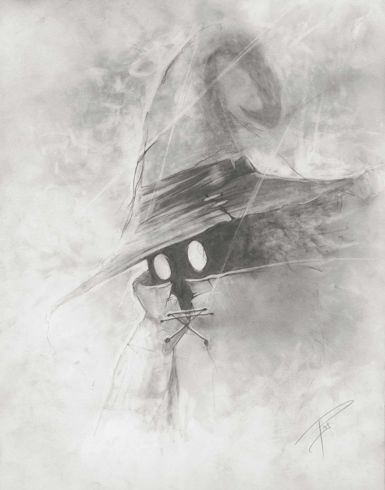 Black Mage - Final Fantasy illustration print