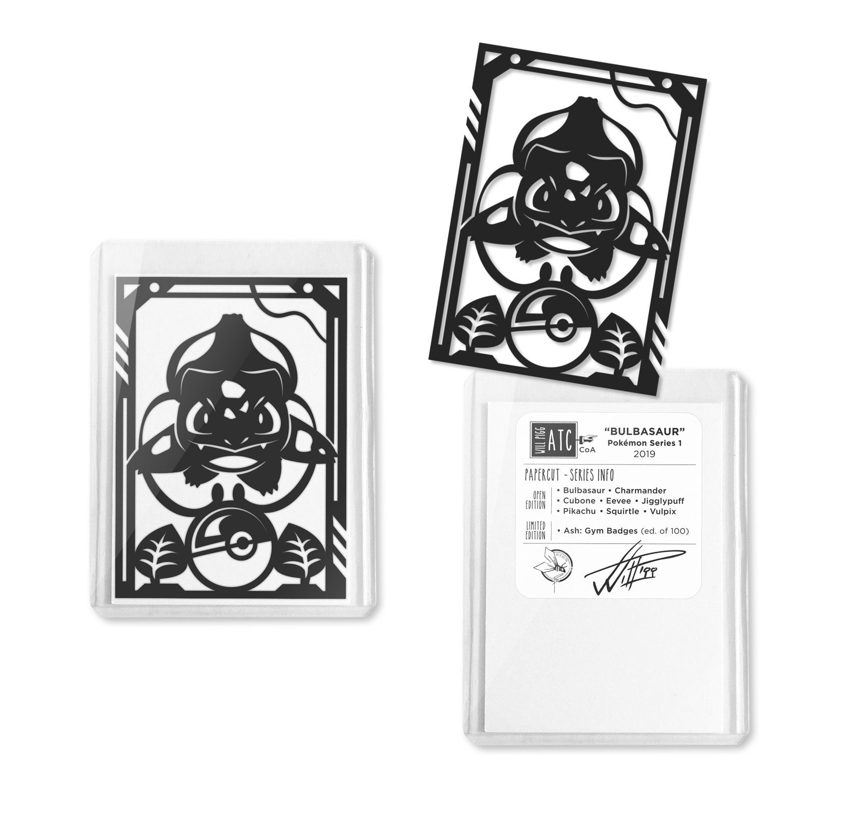 pokemon card art size ACEO Card, Pokemon hand cut paper – Art of Will Pigg