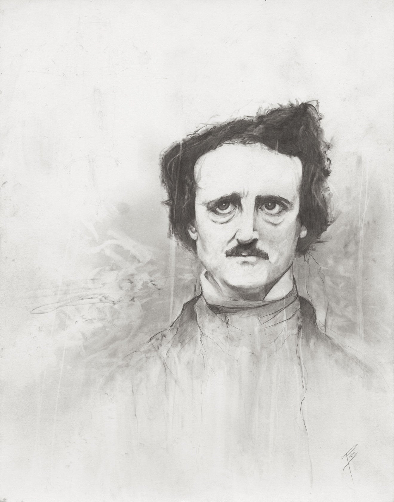 Edgar Allen Poe illustration print