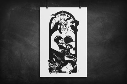 Ursula - The Little Mermaid silhouette art print