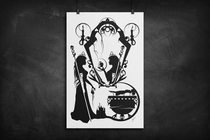 Evil Queen - Snow White silhouette art print
