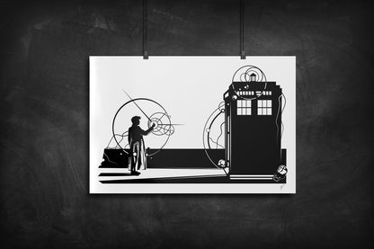 Snap - Doctor Who silhouette art print