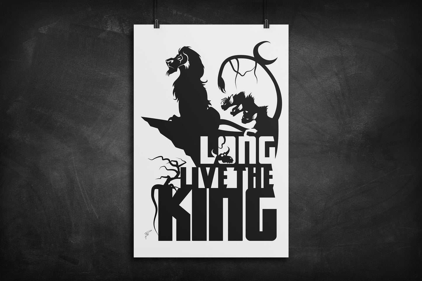 Long Live the King - Lion King silhouette art print