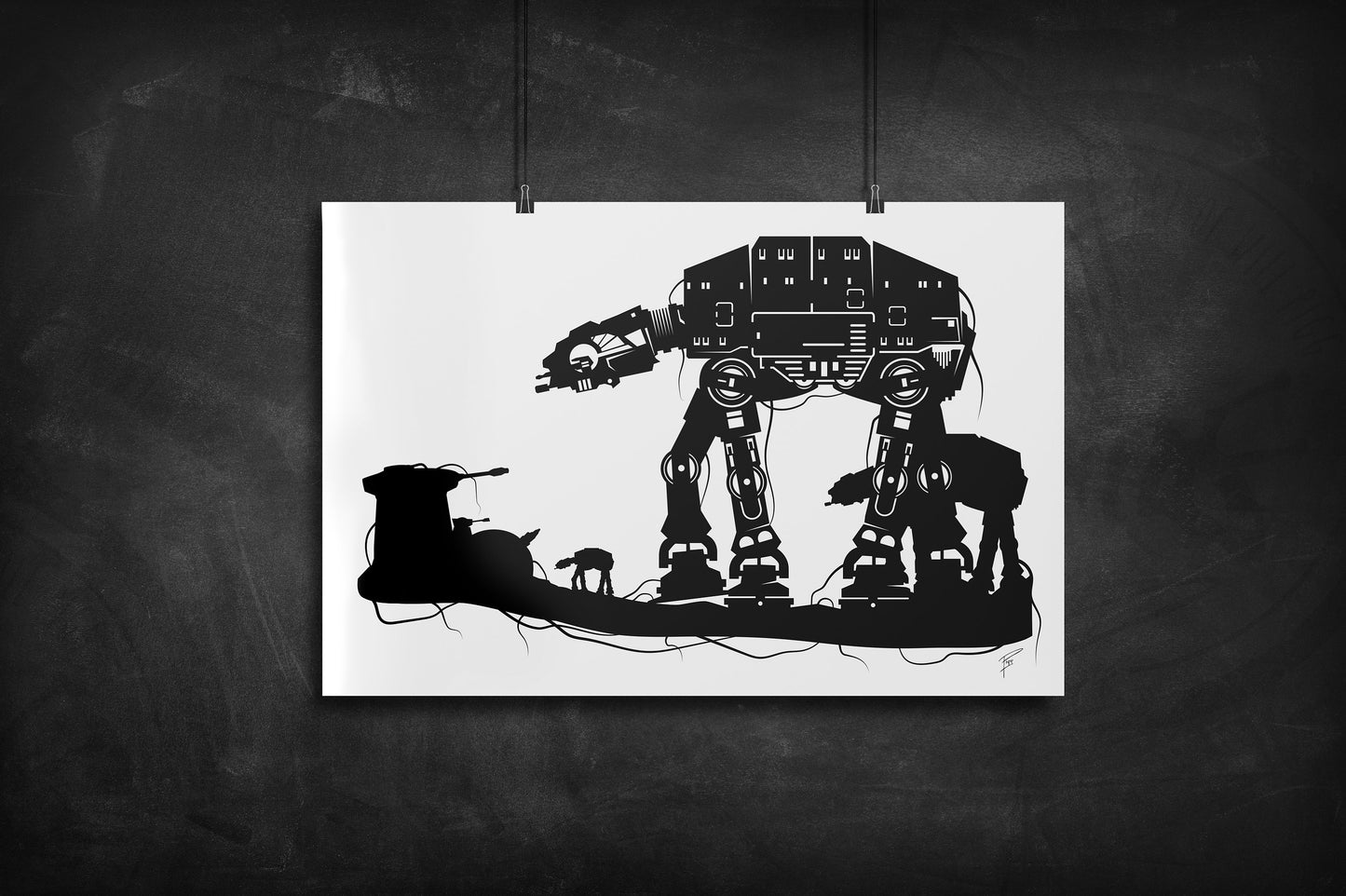 AT-AT - Star Wars silhouette art print