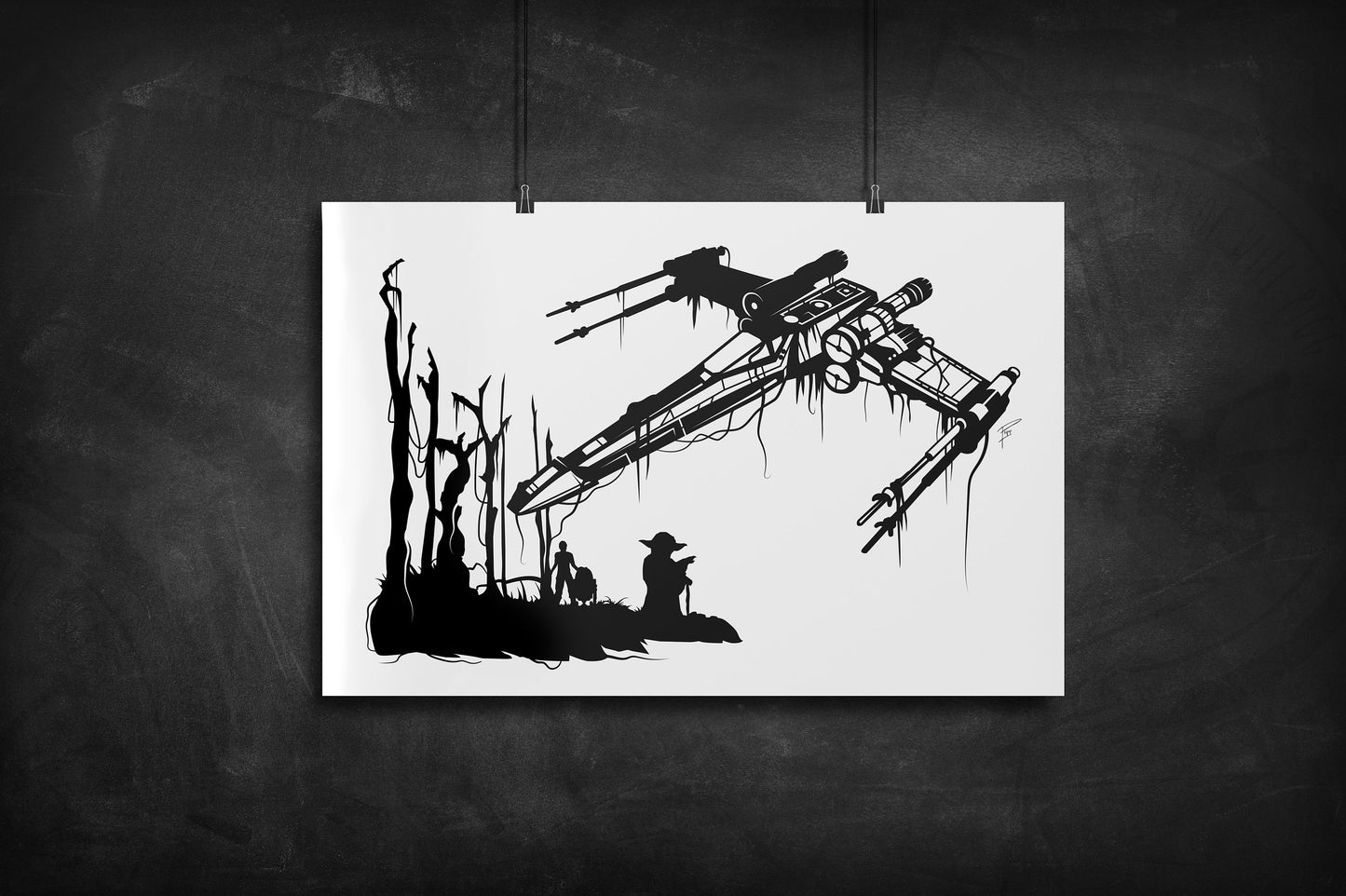 X-Wing - Star Wars silhouette art print