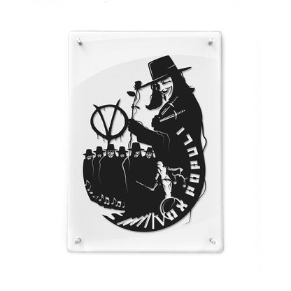 FRAMED Vox V for Vendetta - paper cut art