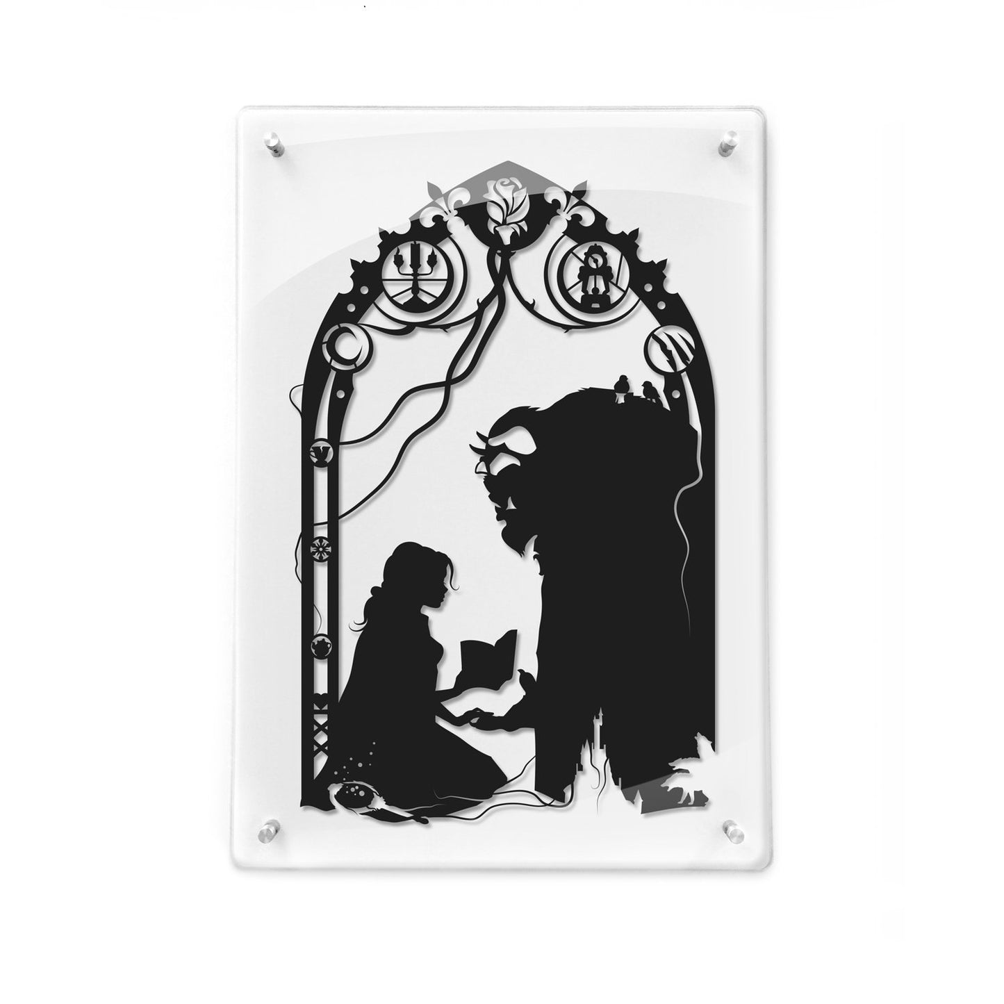 FRAMED Beauty and the Beast - paper cut art