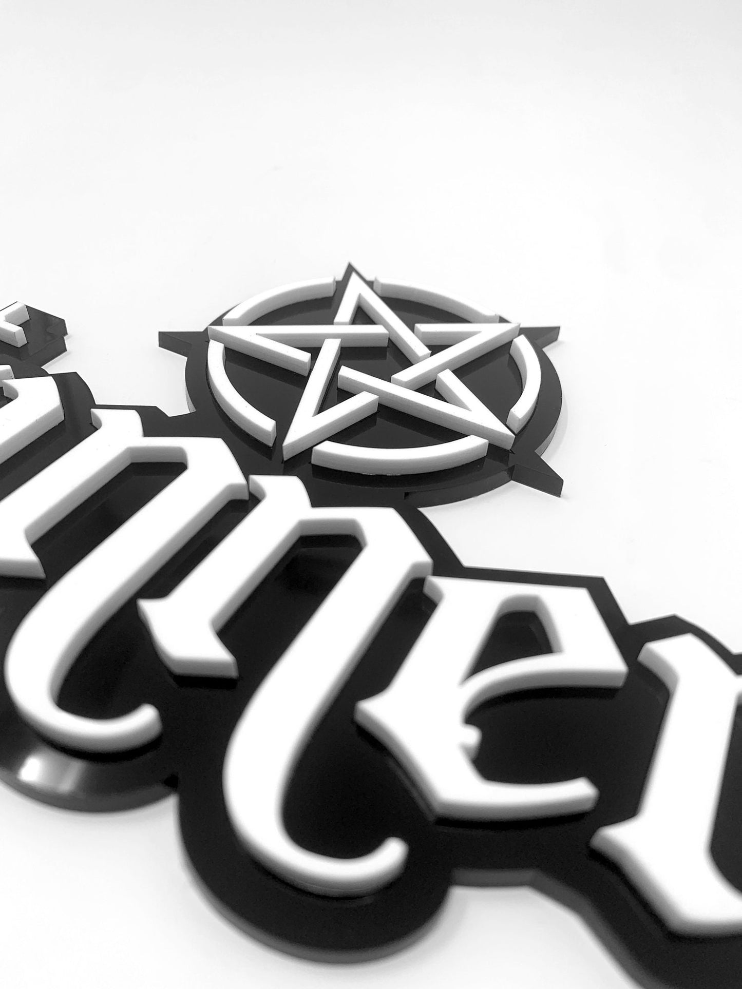 Sinner Inverted Pentagram Pentacle Gothic Home Decor Acrylic