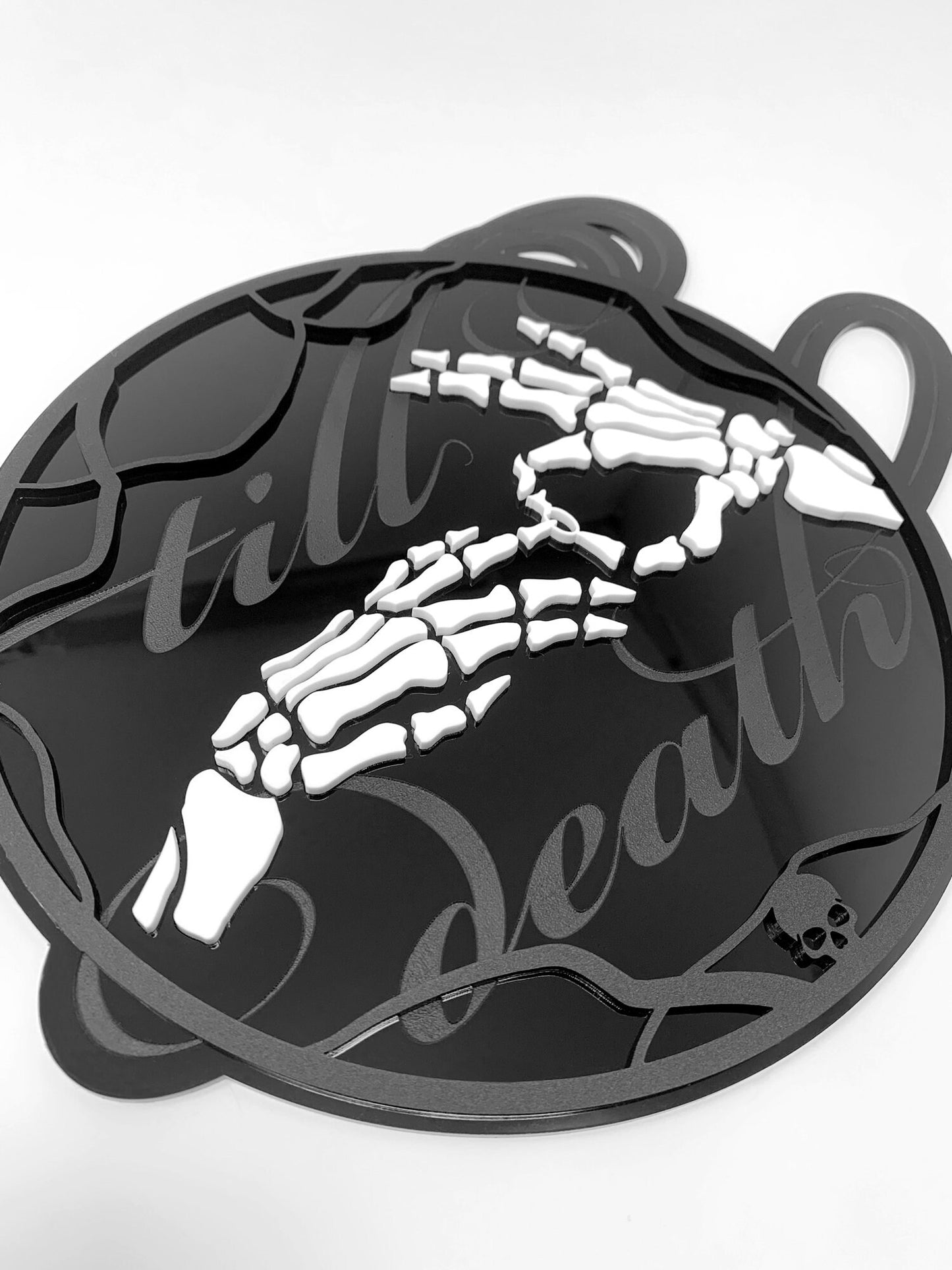 Till Death Love Skeleton Gothic Home Decor Acrylic Sign with Engraving